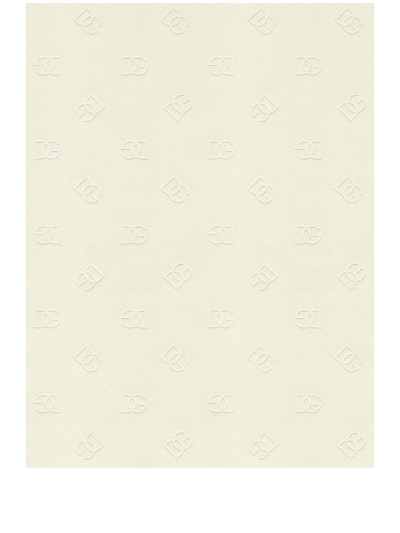 Shop Dolce & Gabbana Monogram-print Wallpaper In White