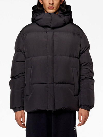 Shop Diesel W-rolfys Padded Jacket In Black