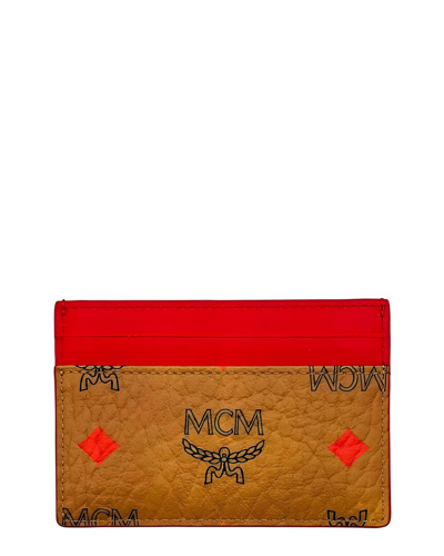 Mcm Womens Brown Spectrum Diamond Rainbow Logo Visetos Card Holder Myaaasv02