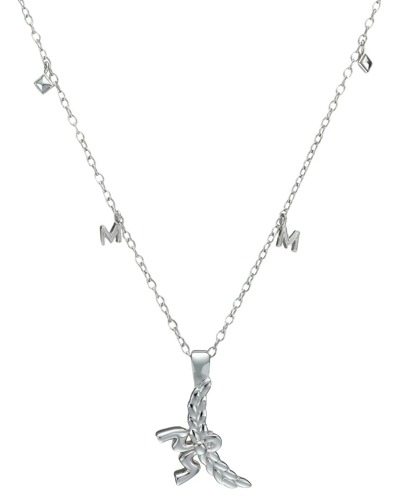 Shop Mcm Laurel Necklace In Silver