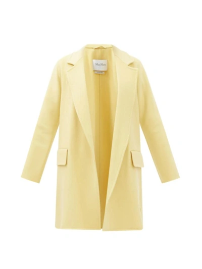 Shop Max Mara Beira Wool Cashmere Coat Clothing In Yellow &amp; Orange