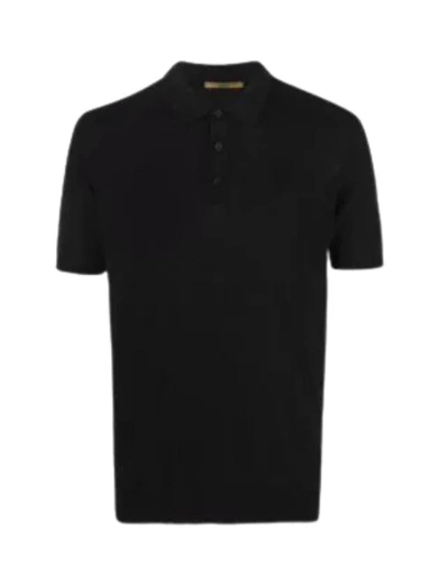 Shop Nuur Roberto Collina S/s Polo Clothing In Black