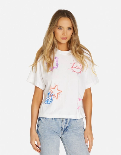 Lauren Moshi Rue Splatter Elements In White