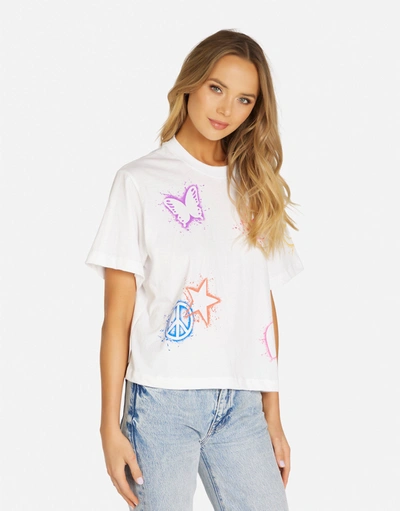 Lauren Moshi Rue Splatter Elements In White