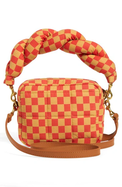 Clare V. Lucie Bag - Poppy/Khaki Quilted Checker - FINAL SALE – She She  Boutique