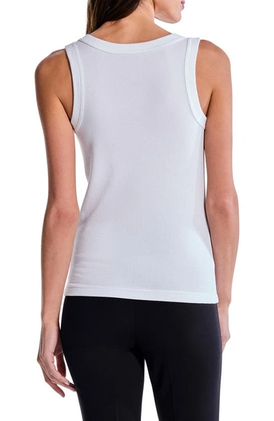 Nic + Zoe Perfect Knit Rib Scoop Neck Tank In Paper White