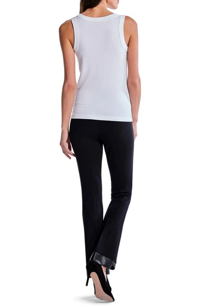 Nic + Zoe Perfect Knit Rib Scoop Neck Tank In Paper White