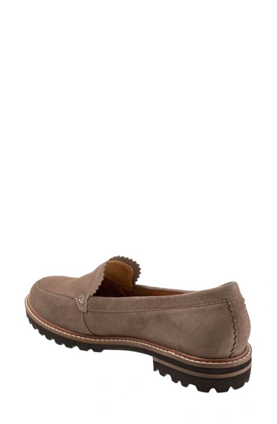 Shop Trotters Fayth Loafer In Stone Suede