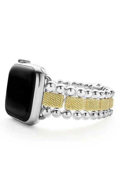 Shop Lagos Smart Caviar Lux Apple Watch® Watchband In Gold/ Silver