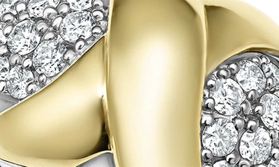 Lagos Embrace 18k Gold X And Sterling Silver Diamond Ring In Metallic