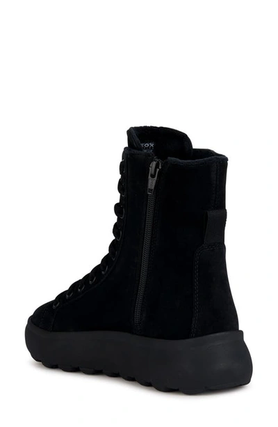 Shop Geox Spherica Lace-up Boot In Black
