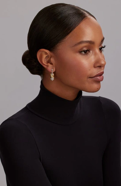 Shop Lagos Embrace Drop Earrings In Gold/ Silver