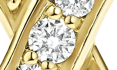 Shop Lagos Embrace Pavé Diamond Stud Earrings In Gold