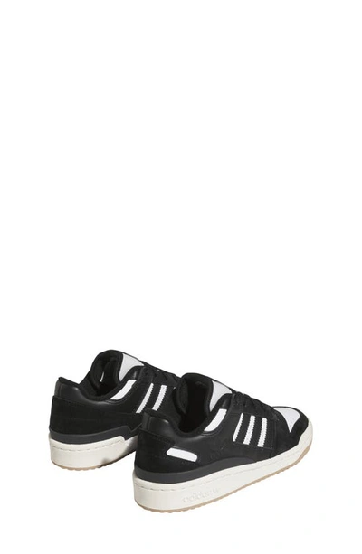 Shop Adidas Originals Kids' Forum Low Basketball Shoe In Black/ White/ Cream White