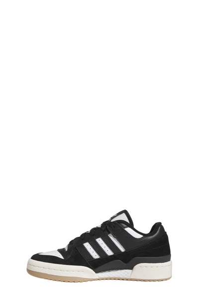 Shop Adidas Originals Kids' Forum Low Basketball Shoe In Black/ White/ Cream White