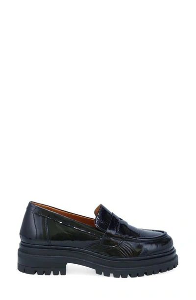 Miz Mooz Legend Platform Loafer In Black Patent