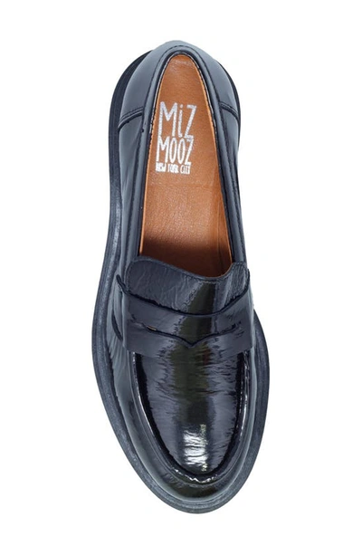 Miz Mooz Legend Platform Loafer In Black Patent