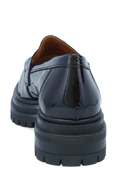 Miz Mooz Legend Platform Loafer In Black Patent