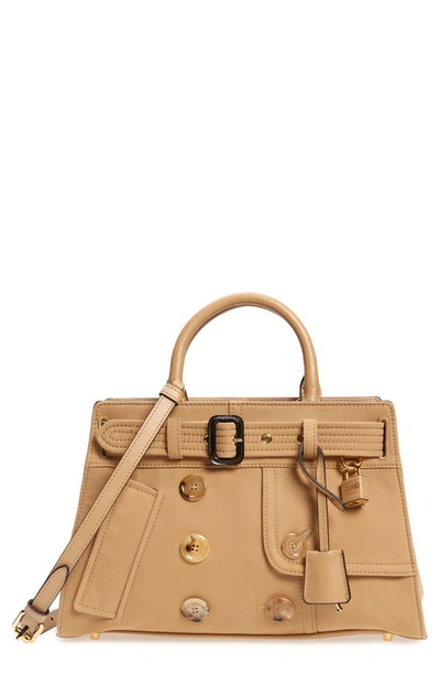 Shop Moschino Trench Coat Gabardine Satchel In 2018 Fantasy Print Beige