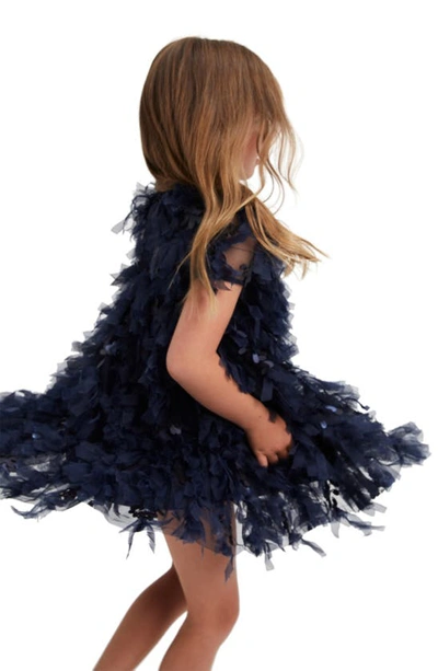 Shop Bardot Kids' Mallory Tiered Dress In Navy