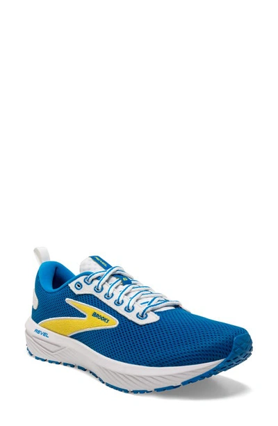 Shop Brooks Revel 6 Running Shoe In Blue/ Yellow