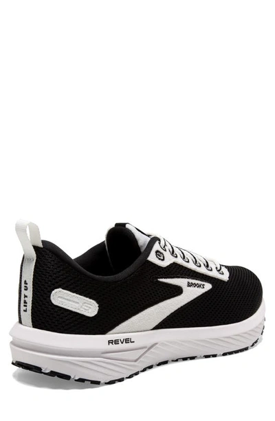 Shop Brooks Revel 6 Hybrid Running Shoe In Black/ White