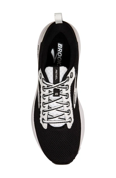 Shop Brooks Revel 6 Hybrid Running Shoe In Black/ White