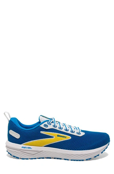 Shop Brooks Revel 6 Hybrid Running Shoe In Blue/ Yellow