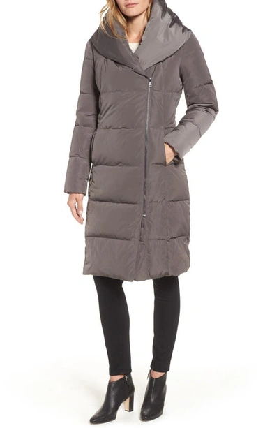 Shop Cole Haan Signature Cole Haan Down & Feather Coat In Carbon