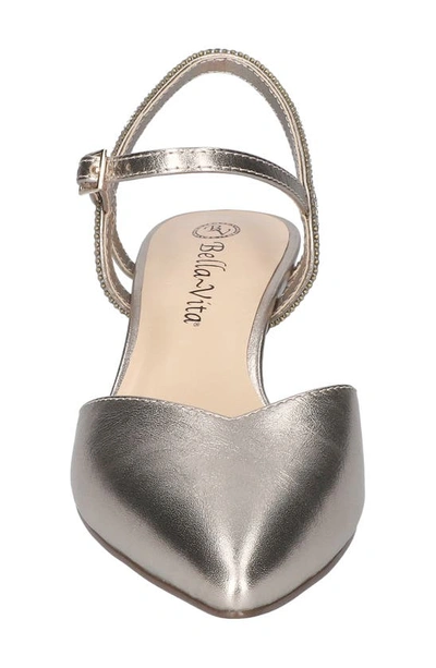 Bella Vita Katriana Pointed Toe Pump In Champagne Leather