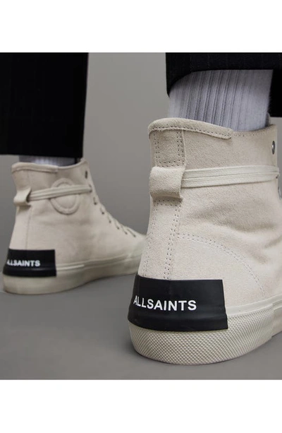 Shop Allsaints Dumont High Top Sneaker In Chalk White