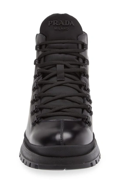 Shop Prada Brixxen Hiker Boot In Nero