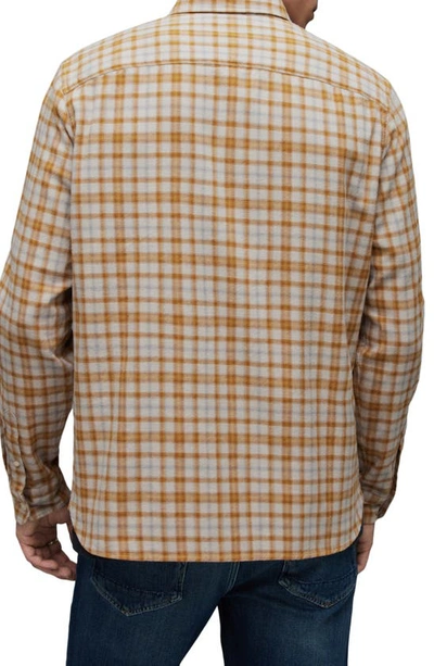 Allsaints Sonny Plaid Flannel Button-up Shirt In Faded Taupe