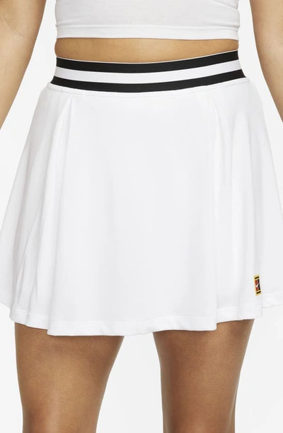 Shop Nike Court Dri-fit Heritage Tennis Skirt In White
