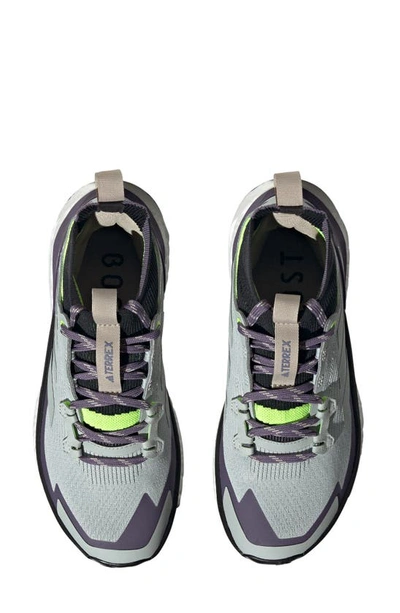 Shop Adidas Originals Terrex Free Hiker 2 Hiking Shoe In Silver/ Silver/ Lucid Lemon