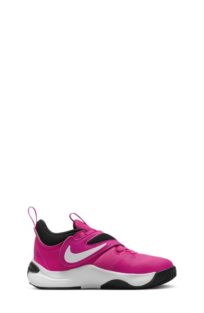 Shop Nike Kids' Team Hustle D 11 Basketball Sneaker In Fierce Pink/ Black/ White