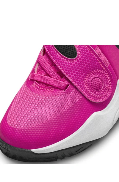 Shop Nike Kids' Team Hustle D 11 Basketball Sneaker In Fierce Pink/ Black/ White