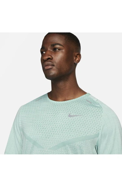 Shop Nike Dri-fit Advanced Techknit Ultra Running T-shirt In Mineral/ Jade Ice