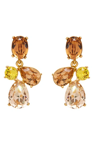 Shop Oscar De La Renta Candy Crystal Drop Earrings In Topaz Multi