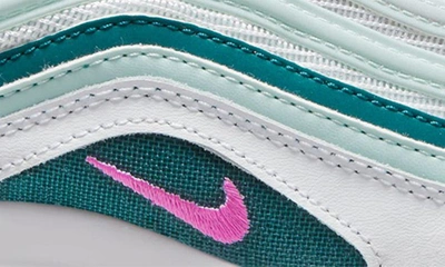 Shop Nike Kids' Air Max 97 Sneaker In White/ Pink/ Geode Teal/ Jade