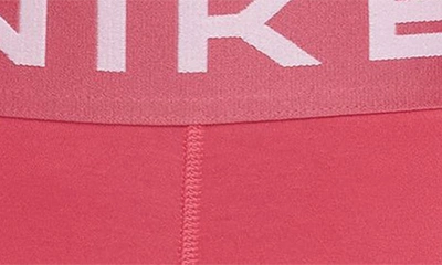 Shop Nike Kids' Air Essential High Waist Flare Leggings In Light Fusion Red/ Medium Pink