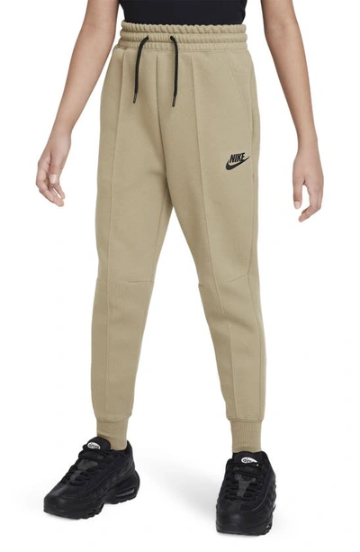 Shop Nike Kids' Sportswear Tech Fleece Joggers In Neutral Olive/ Black/ Black