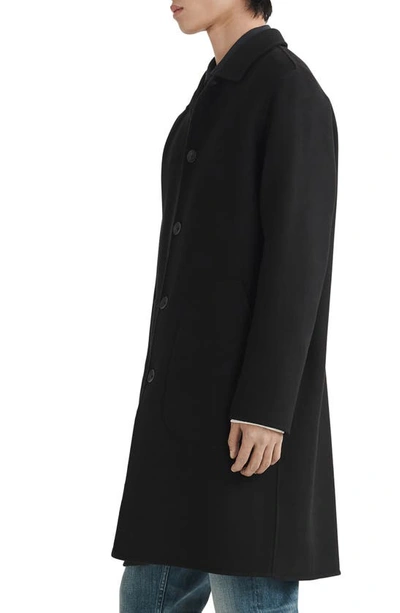 Shop Rag & Bone Leon Double Face Wool Blend Car Coat In Black