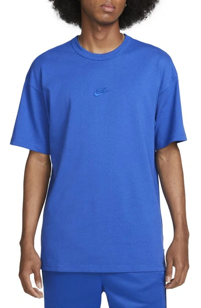 Shop Nike Premium Essential Cotton T-shirt In Game Royal