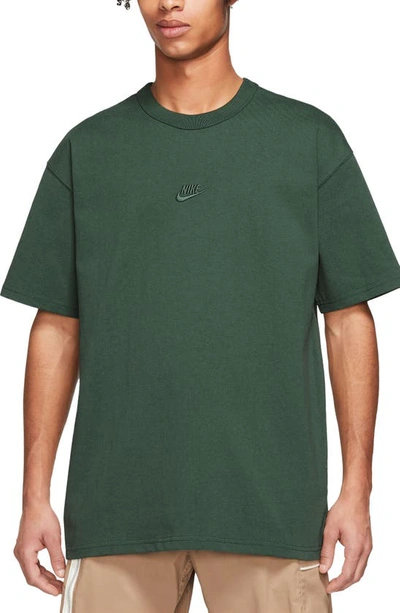 Shop Nike Premium Essential Cotton T-shirt In Fir