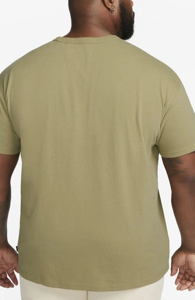 Shop Nike Premium Essential Cotton T-shirt In Neutral Olive