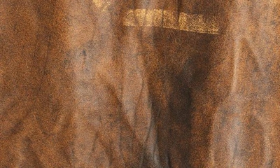 Shop Acne Studios Lace-up Crinkled Lambskin Biker Jacket In Brown/ Orange