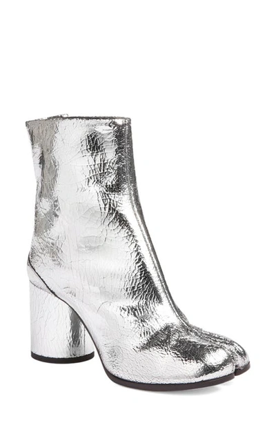 Shop Maison Margiela Tabi Boot In Silver