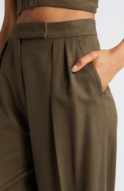 Shop Max Mara Werther Wide Leg Wool Trousers In Camel