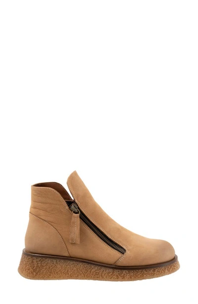 Bueno Phoenix Zip Bootie In Desert Nubuck
